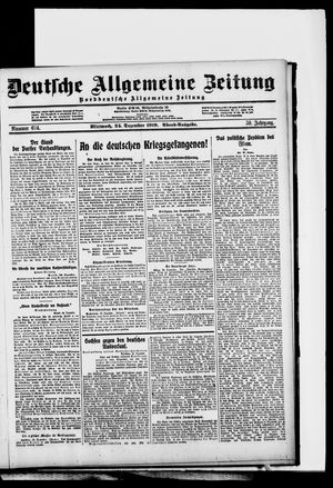 Deutsche allgemeine Zeitung on Dec 24, 1919