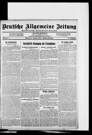 Deutsche allgemeine Zeitung on Jan 5, 1920
