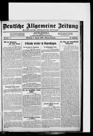 Deutsche allgemeine Zeitung on Jan 7, 1920