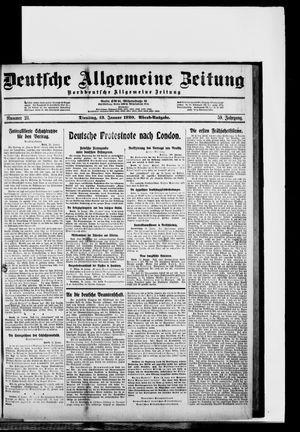 Deutsche allgemeine Zeitung vom 13.01.1920