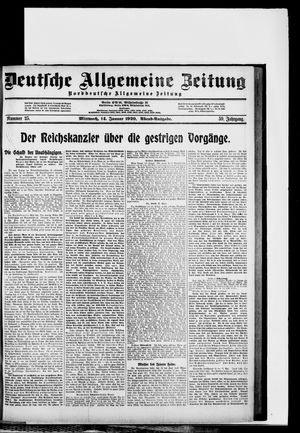 Deutsche allgemeine Zeitung vom 14.01.1920