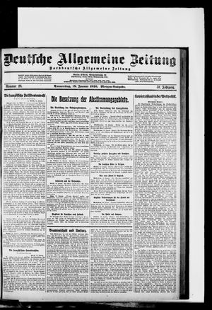 Deutsche allgemeine Zeitung on Jan 15, 1920