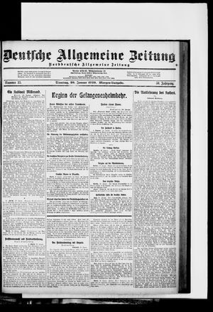 Deutsche allgemeine Zeitung vom 20.01.1920