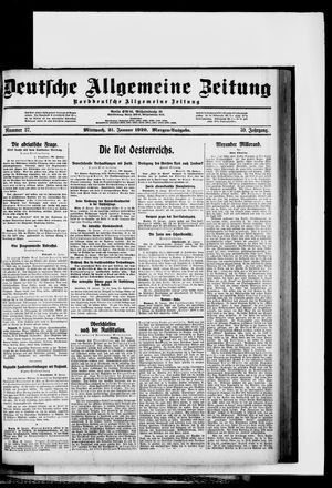Deutsche allgemeine Zeitung vom 21.01.1920