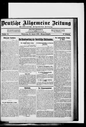 Deutsche allgemeine Zeitung vom 22.01.1920