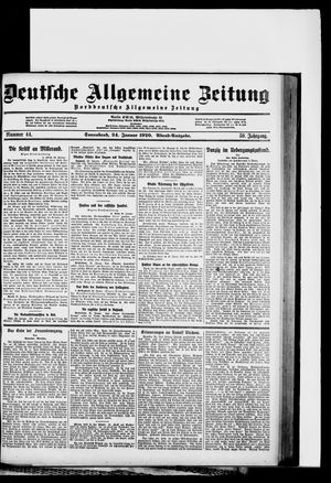 Deutsche allgemeine Zeitung on Jan 24, 1920