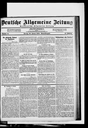 Deutsche allgemeine Zeitung on Jan 30, 1920