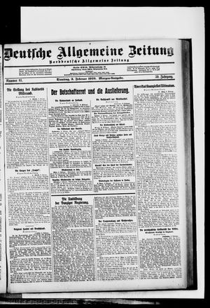 Deutsche allgemeine Zeitung vom 03.02.1920