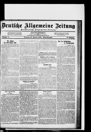 Deutsche allgemeine Zeitung vom 10.02.1920