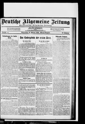 Deutsche allgemeine Zeitung on Feb 12, 1920