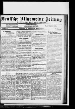 Deutsche allgemeine Zeitung on Feb 12, 1920