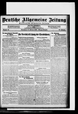 Deutsche allgemeine Zeitung vom 21.02.1920