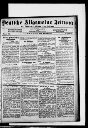Deutsche allgemeine Zeitung vom 28.02.1920