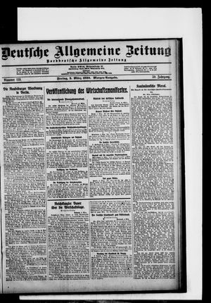 Deutsche allgemeine Zeitung vom 05.03.1920