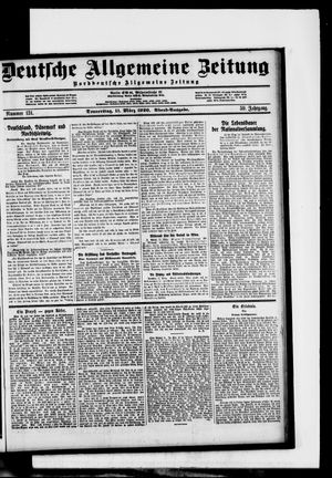 Deutsche allgemeine Zeitung on Mar 11, 1920