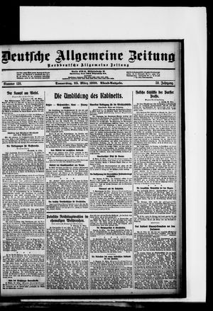 Deutsche allgemeine Zeitung on Mar 25, 1920