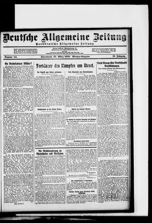 Deutsche allgemeine Zeitung vom 27.03.1920