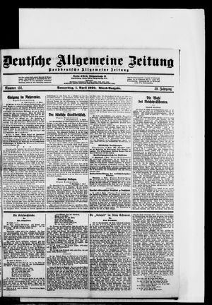 Deutsche allgemeine Zeitung on Apr 1, 1920