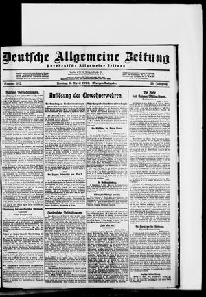 Deutsche allgemeine Zeitung on Apr 9, 1920