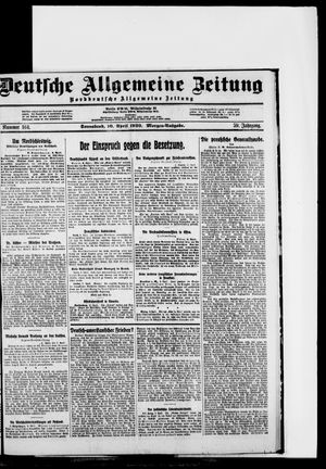 Deutsche allgemeine Zeitung vom 10.04.1920