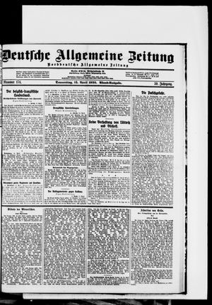 Deutsche allgemeine Zeitung vom 15.04.1920