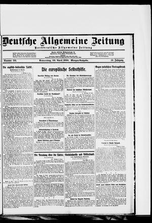 Deutsche allgemeine Zeitung vom 22.04.1920