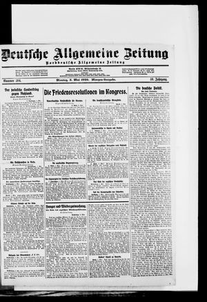 Deutsche allgemeine Zeitung on May 3, 1920