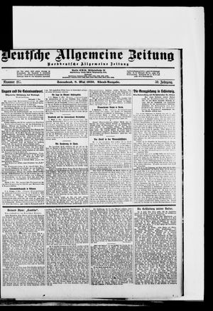 Deutsche allgemeine Zeitung on May 8, 1920