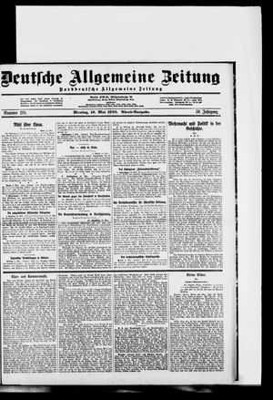 Deutsche allgemeine Zeitung vom 10.05.1920