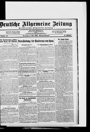 Deutsche allgemeine Zeitung vom 11.05.1920