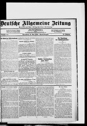 Deutsche allgemeine Zeitung vom 15.05.1920