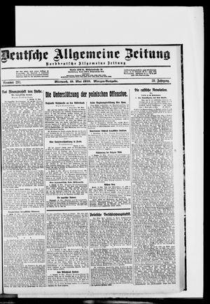 Deutsche allgemeine Zeitung on May 19, 1920