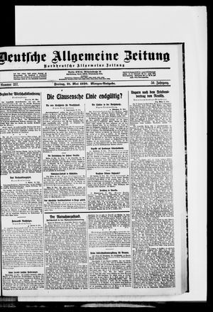 Deutsche allgemeine Zeitung vom 21.05.1920