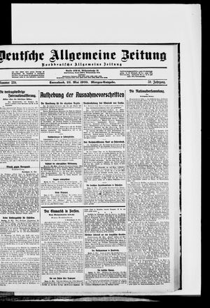 Deutsche allgemeine Zeitung vom 22.05.1920