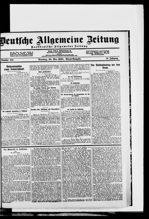 Deutsche allgemeine Zeitung on May 25, 1920