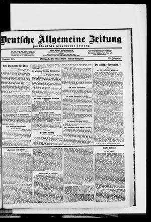 Deutsche allgemeine Zeitung vom 26.05.1920