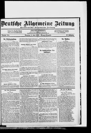 Deutsche allgemeine Zeitung vom 06.06.1920