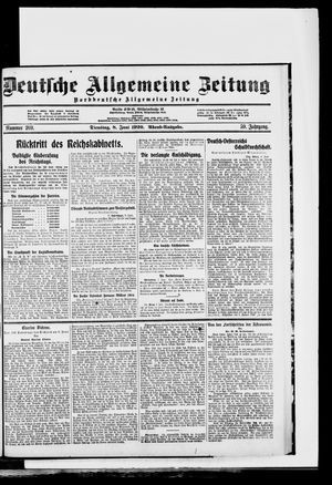 Deutsche allgemeine Zeitung vom 08.06.1920