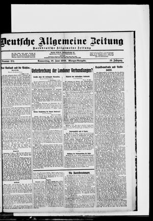 Deutsche allgemeine Zeitung on Jun 10, 1920
