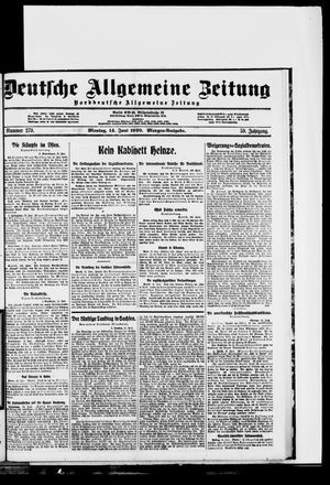 Deutsche allgemeine Zeitung vom 14.06.1920