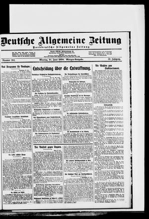Deutsche allgemeine Zeitung on Jun 21, 1920