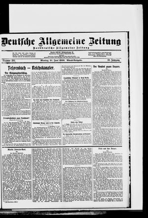 Deutsche allgemeine Zeitung vom 21.06.1920