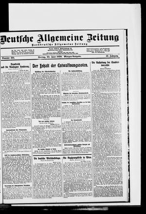 Deutsche allgemeine Zeitung on Jun 25, 1920