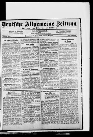 Deutsche allgemeine Zeitung vom 26.06.1920