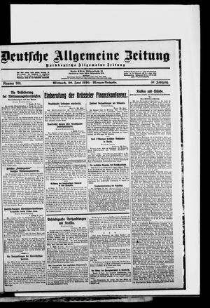 Deutsche allgemeine Zeitung on Jun 30, 1920