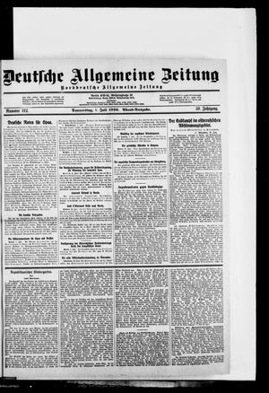 Deutsche allgemeine Zeitung on Jul 1, 1920