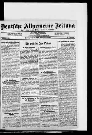 Deutsche allgemeine Zeitung vom 02.07.1920