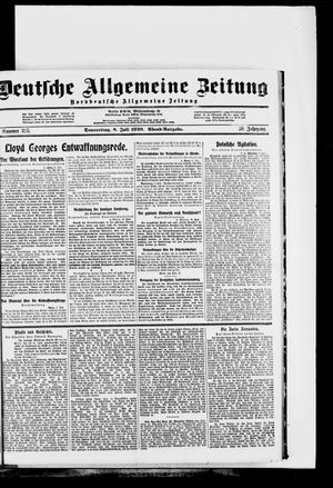 Deutsche allgemeine Zeitung on Jul 8, 1920