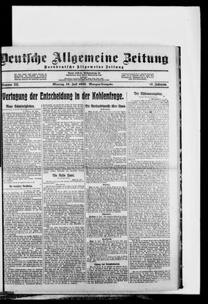 Deutsche allgemeine Zeitung vom 12.07.1920