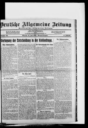 Deutsche allgemeine Zeitung on Jul 12, 1920